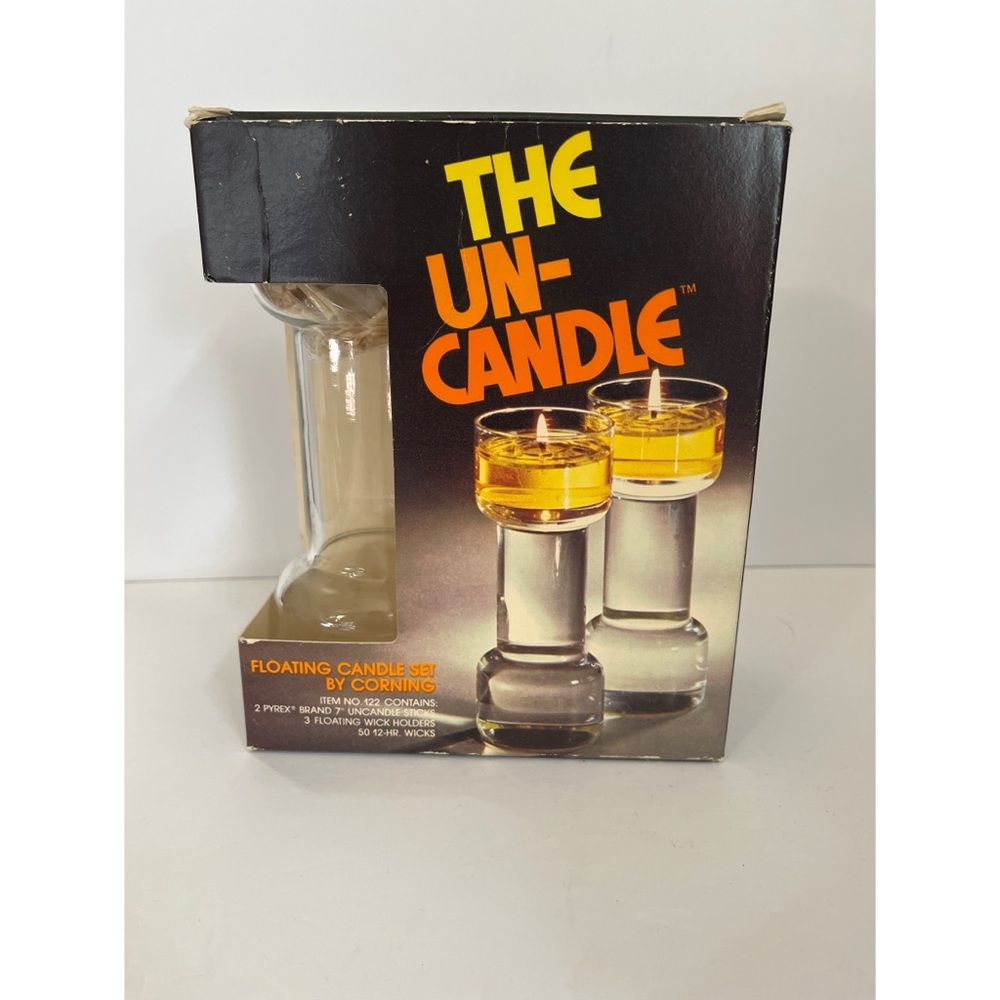 NIB Vintage The Un-Candle By Corning